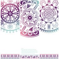 Set of banners with ethnic decorative ornament N3