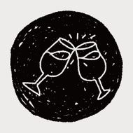 doodle wineglass N6