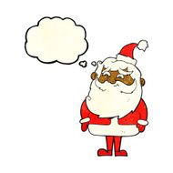 cartoon santa claus with thought bubble N216