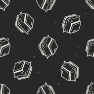 Doodle Burger Box seamless pattern background