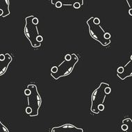 doodle car seamless pattern background N3