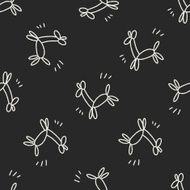 doodle balloon seamless pattern background N7