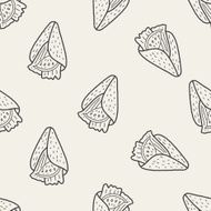 burrito doodle seamless pattern background N3