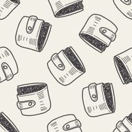 doodle wallet seamless pattern background N2