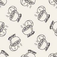 bbq doodle seamless pattern background N10