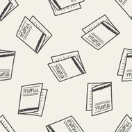 menu doodle seamless pattern background