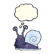 cartoon snail with thought bubble N38