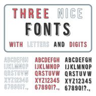 Hand Drawn Font Set Handwriting Alphabet ABC with Digits Vect N2