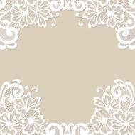 Flower vector ornament frame