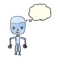 cartoon robot with thought bubble N203