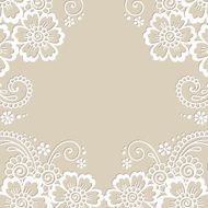 Flower vector ornament frame N2