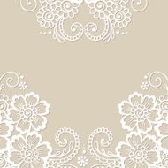 Flower vector ornament frame N3