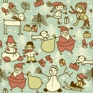 retro seamless xmas pattern