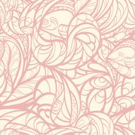 Pink hand drawn floral seamless N4
