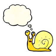 cartoon snail with thought bubble N39