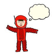 cartoon astronaut with thought bubble N137