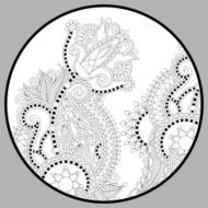coloring book page for adults - zendala N11