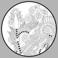 coloring book page for adults - zendala N12