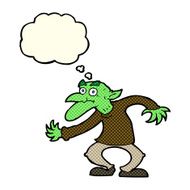 cartoon goblin with thought bubble N11