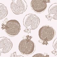 Seamless pomegranate background
