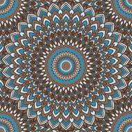 brown and blue colored hand-drawing ornamental abstract seamless lace background