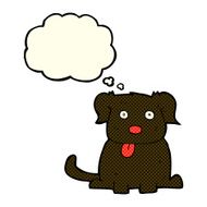 cartoon dog with thought bubble N38