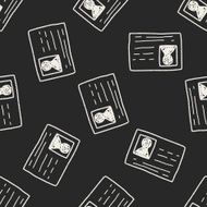 doodle id card seamless pattern background N4