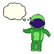 cartoon astronaut with thought bubble N138