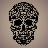 Ornamental art of a skull N3