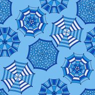 Vector Seamless Pattern with Umbrellas