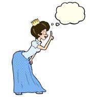 cartoon princess with thought bubble N42
