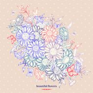 Floral background with chamomile
