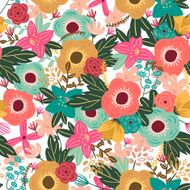 colorful floral seamless background N8