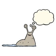 cartoon slug with thought bubble N21