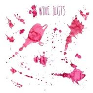 Wine splash and blots concept N6