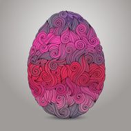 Doodles ornament easter egg background N2