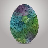 Doodles ornament easter egg background N3