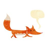 cartoon little fox with speech bubble N31