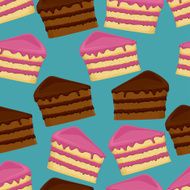 Seamless pattern with cakes N2