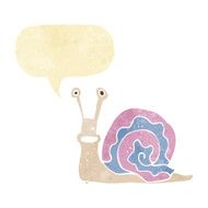 cartoon snail with speech bubble N43