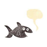 cartoon fish with speech bubble N118