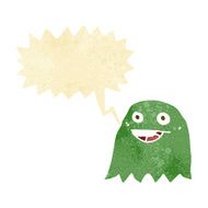 cartoon ghost with speech bubble N40