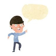 cartoon happy man with speech bubble N551