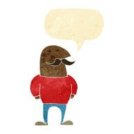 cartoon bald man with mustache speech bubble N21
