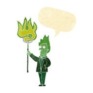 cartoon devil with pitchfork speech bubble N34