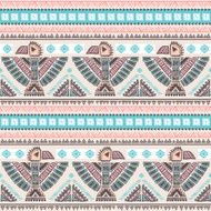 Vector seamless pattern with native American Indian symbols N7