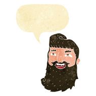 cartoon man with beard laughing speech bubble N12