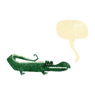 cartoon crocodile with speech bubble N43