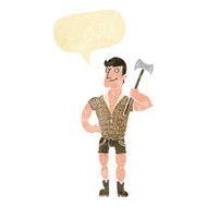cartoon lumberjack with speech bubble N8