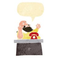 cartoon arrogant boss man with speech bubble N11